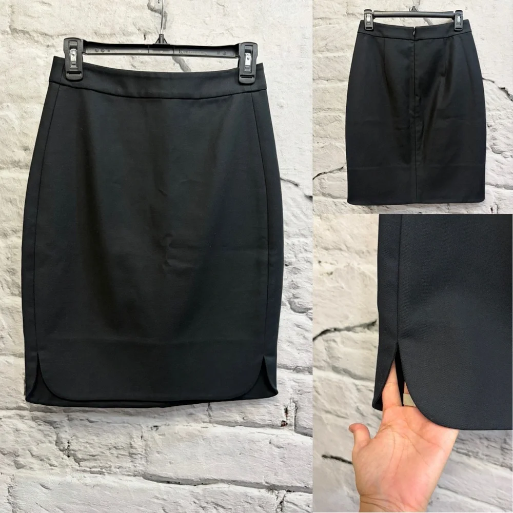 Kate‎ Spade Tailored Black Sophisticated Business Structured Work Pencil Skirt